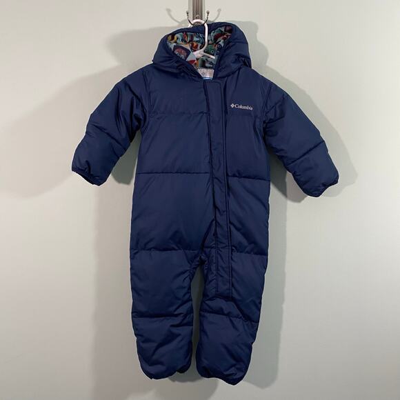 Columbia Navy Water Resistant Down Insulated Snuggly Bunny Bunting Size 18-24M - Picture 1 of 9